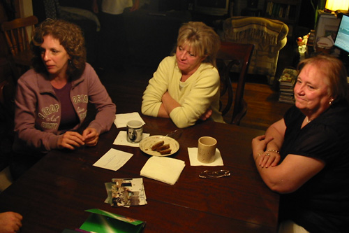 
                    From left to right: Julianne Lennon, Karen Eisenger, and Andrea Smith, in Wawarsing, New York.
                                            (Rick Karr)
                                        