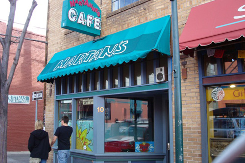 
                    A great little cafe in downtown Flagstaff, Ariz. "If you travel slow," says Mark, "you miss this stuff."
                                            (Mark Delmonte)
                                        