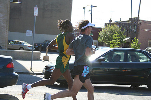 
                    Ian Chillag (right) on a run.
                                            (promohthree)
                                        