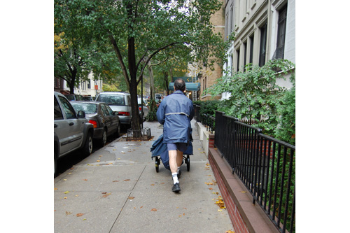 
                    Your mailman may know more than you think about you: "Marco" walking his route in Manhattan.
                                            (Kate Hinds)
                                        