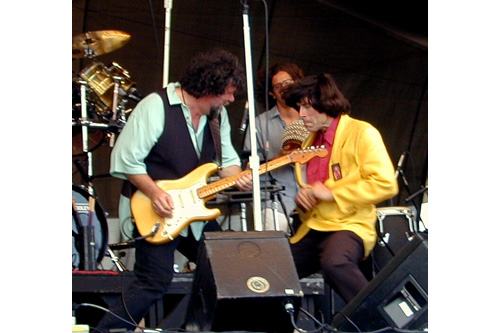 
                    Beatle Bob (Bob Matonis) rocking the show on stage  with musician Dave Malone.
                                            (imaphotog)
                                        