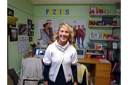 
                    Caitlyn poses in her dorm room. Her sorority sisters see her as "happy-go-lucky."
                                            (Desiree Cooper)
                                        