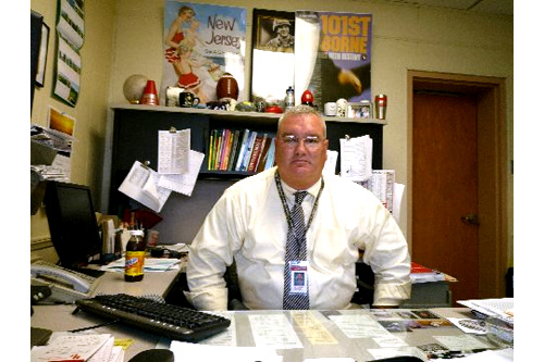 
                    Jeff Dever is the principal at Bowling Green. "Nothing ever prepares you" for a suicide, he said. He was the first to arrive on the scene in 2004 when a student committed suicide at the school. "I'm not psychologically scarred by that," he said, 'but I can't go into that restroom without expecting something out of the ordinary to happen."
                                            (Desiree Cooper)
                                        