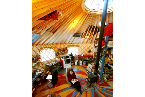 
                    A bird's-eye view of the yurt.
                                            (Bretwood Higman)
                                        