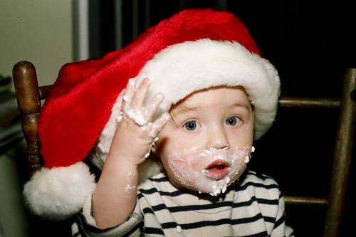 
                    Brooke Williams' son Conrad, as Santa.
                                            (Brooke Williams)
                                        