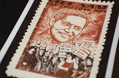 
                    North Vietnam issued a postage stamp in Norman Morrison's honor. Possession of the stamp was prohibited in the U.S.
                                        