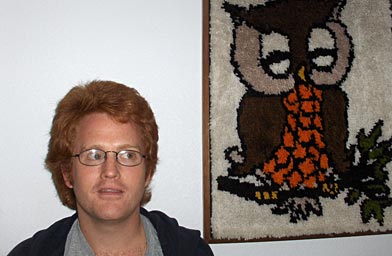 
                    Rafter Roberts and his decorative owl.
                                            (Marc Sanchez)
                                        