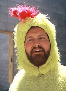 
                    Rafter in costume for a photo in his album "Music for Total Chickens."
                                            (Mia Ferm)
                                        