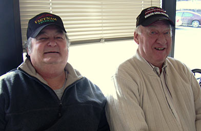 
                    Two of Windom's C.A.V.E. men. Citizens Against Virtually Everything. Don Fossing is on the right.
                                            (Molly Bloom)
                                        