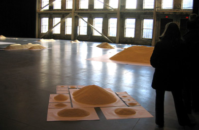 
                    The Massachusetts Museum of Contemporary Art, where an exhibit on statistical comparisons uses grains of rice to represent human beings.
                                            (Mass. MoCA)
                                        