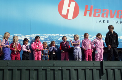 
                    The racers get their medals at the awards ceremony.
                                            (Laila McClay)
                                        