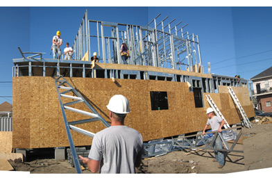 
                    The second DesignBuild house at 6th and Dryades being built.
                                            (DesignBuild)
                                        