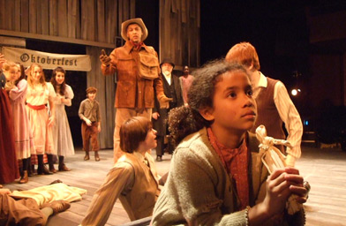 
                    A young girl waiting for her step-father, buffalo soldier John Lincoln Jones.
                                            (History Theatre)
                                        