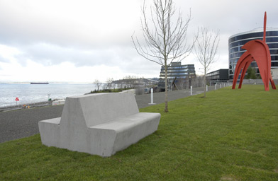 
                    "Bench," 2006. Cast concrete. Roy McMakin. Gift of the artist and Michael Jacobs.
                                            (Paul Macapia)
                                        