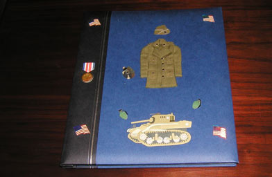 
                    One of the memorial scrapbooks Reba makes for the families of soldiers who are killed in combat.
                                            (Alex Cohen)
                                        