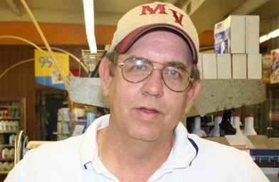 
                    Don Riggins is owner of the local grocery store.
                                            (Frank Morris)
                                        