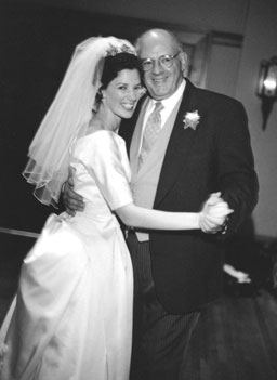 
                    Paul Aslanian with his daughter, Sasha, on her wedding day in 1999. In everday life, Sasha finds the father-daughter relationship isn't as well choreographed.
                                            (Liz Banfield)
                                        