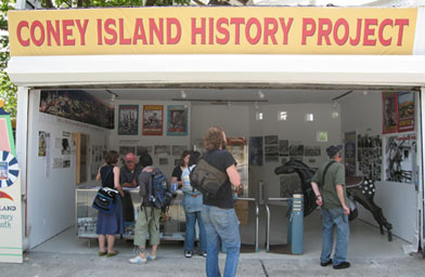 
                    The Coney Island History Project is underneath the Cyclone.  There you can record your own memories of Coney Island for their oral history project.
                                            (Jesse Shapins)
                                        