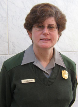 
                    Independence National Park Ranger Renee Albertoli.
                                            (Hillary Frank)
                                        