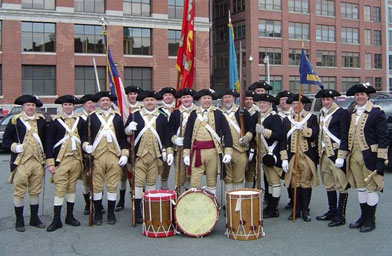 
                    A group snapshot of the soldier reenactors.
                                            (Larry Conley)
                                        