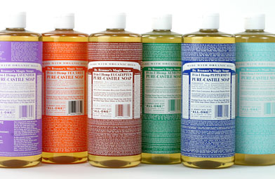 
                    There are many variations of the soap.
                                            (Dr. Bronner's Soap)
                                        