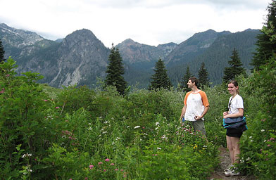 
                    The hikers on their way back to the car.
                                            (Leila Gould)
                                        