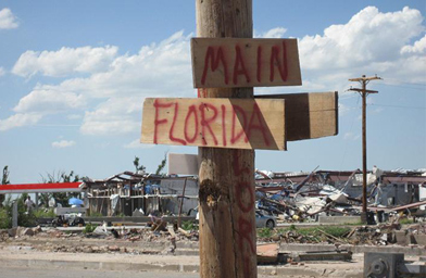 
                    Downtown Greensburg is full of makeshift street signs.
                                            (Jon Cyphers)
                                        