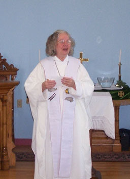 
                    Joan Houk presents her first mass on September 9, 2006.
                                            (Joan Houk)
                                        