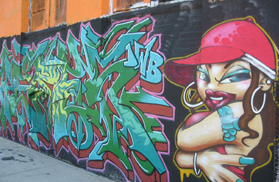 
                    A mural made at Five Pointz.
                                            (Laura Starecheski)
                                        