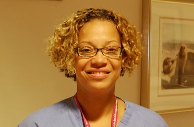 
                    Lauren Haye is nurse in the maternity ward at Pennsylvania Hospital in Philadelphia.
                                            (Lee-Ann Landis)
                                        