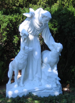 
                    A statue of St. Francis of Assisi at the Sisters of St. Francis compound.
                                            (Kelly McEvers)
                                        