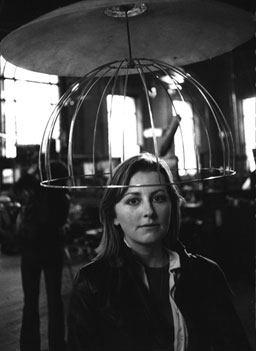 
                    A Parabolic dish and lamp shade frame are part of "Rainforest IV" at the Institute of Contemporary Art in Philadelphia in 1979.
                                        