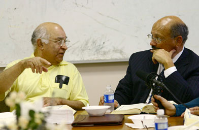 
                    Dr. M. Waheed Rana (left).
                                            (Mike Sherwin)
                                        