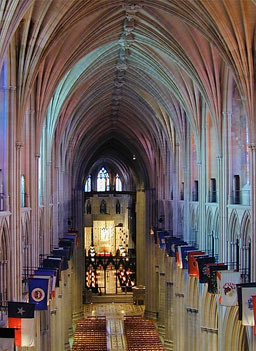 
                    Inside the National Cathedral in Washington, DC.  The cathedral is celebrating 100 years of service.
                                            (Donovan Marks/Washington National Cathedral)
                                        