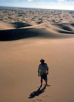
                    Writer Craig Childs in the sand dunes just south of the Arizona-Mexico border.
                                            (Craig Childs)
                                        