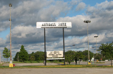 
                    The entry sign to Randall Park Mall in North Randall, Ohio.
                                            (Mhari Saito)
                                        