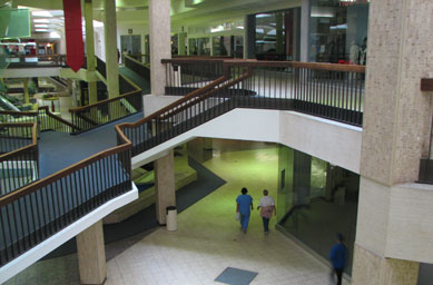 
                    Walkers get their morning exercise by doing laps in the mall.
                                            (Mhari Saito)
                                        