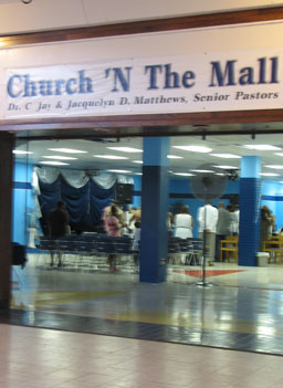 
                    Church N the Mall takes up the space of a former clothing store in Randall Park Mall.
                                            (Mhari Saito)
                                        