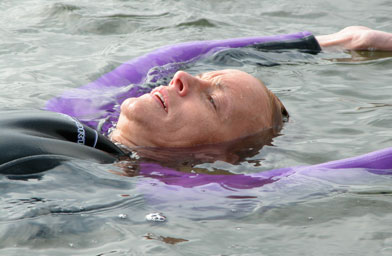 
                    Nanci sees her swims as cold water therapy.
                                            (Sasha Aslanian)
                                        