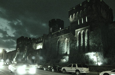 
                    Eastern State Penitentiary photographed in September 2004 on the night that the Sci-Fi Channel filmed an all-night ghost hunt.
                                            (Sean Kelley)
                                        