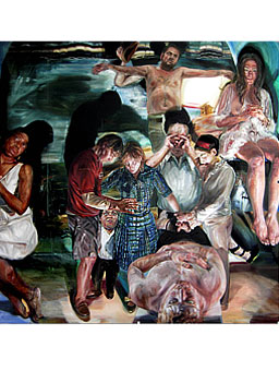 
                    Natalie Frank, "Return/Reveal," 2007, Oil on canvas, 108 by 108 in.
                                            (Courtesy of: Mitchell-Innes & Nash)
                                        