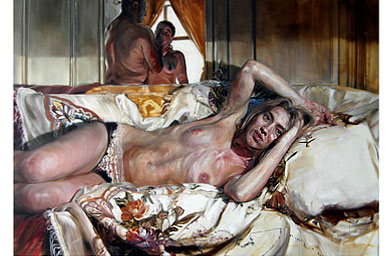 
                    Natalie Frank, "The Stammerer," 2007, Oil on canvas, 56 x 80 inches
                                            (Courtesy of: Mitchell-Innes & Nash)
                                        