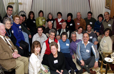
                    Participants in the Bay-area Jewish-Palestinian Living Room Dialogue Group, including guests Miriam Zimmerman and Elias Botto.
                                            (Compliments of Len and Libby Traubman)
                                        