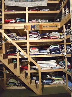 
                    A shot of the storage area of the Atlanta, GA NAMES Project Foundation.
                                            (The NAMES Project Foundation, Atlanta, GA)
                                        