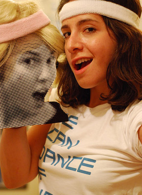 
                    Dance Dance Party Party co-founder Jenn Brandel holding a picture of her partner co-founder Jenn Martin.
                                            (Jenn Martin)
                                        