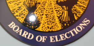The Cuyahoga County Board of Elections seal.