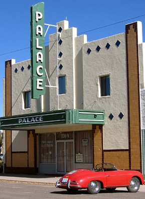 
                    The well-preserved Palace Theater in Marfa, Texas, is now the home and studio of illustrator David Kimble. Marfa is a destination for artists, due in large part to the arrival of Donald Judd in 1971.
                                            (Neille Ilel)
                                        