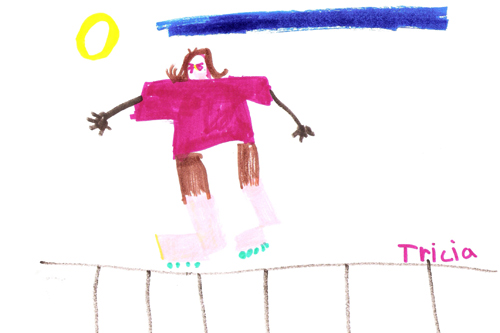 
                    For Tricia, spring means rollerskating under sunshine.
                                            (Courtesy Grandville Christian School)
                                        