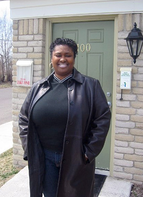 
                    Project manager Juanita Jones helped sisters Charnita Monday and Helen Hatcher find side-by-side homes in Hamtramck. The women were displaced from the city in the late 1960's during an urban renewal process dubbed, "Negro removal."
                                            (Desiree Cooper)
                                        