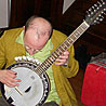 Paul Metzger jams on his hybrid sitar-banjo